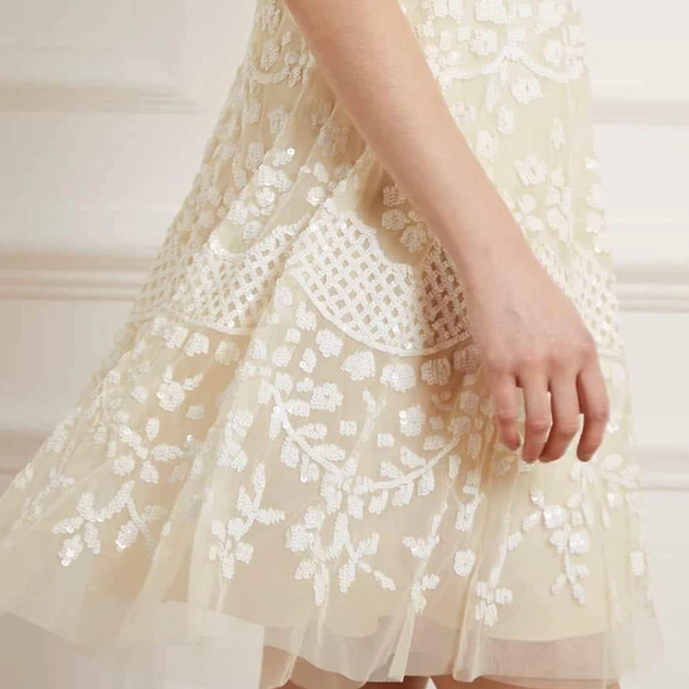 Needle & Thread Cream Mini Dress - Picture 6 of 11